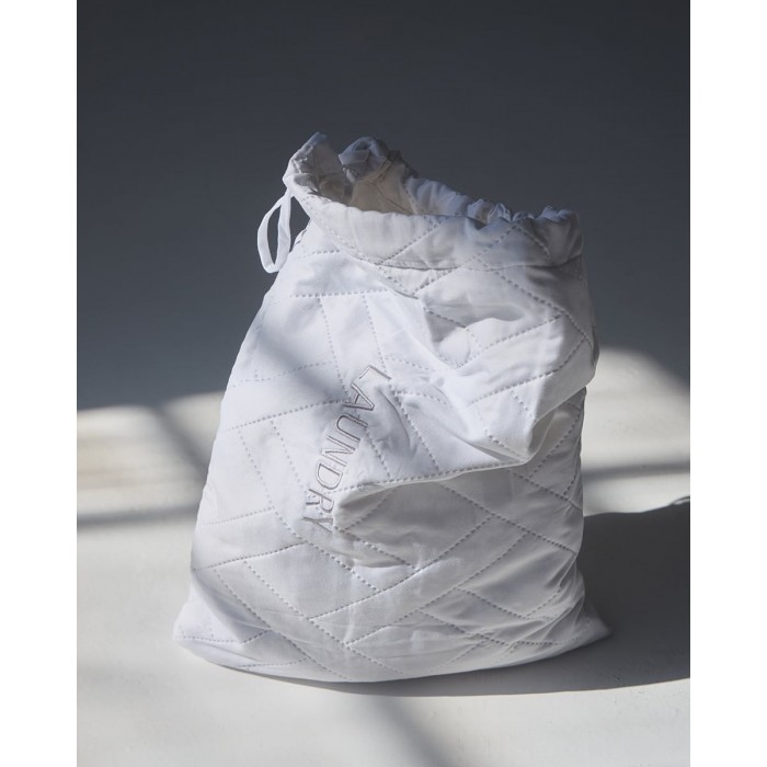 Microsilk Σάκος Απλύτων με Κέντημα Laundry Bag Nomas 30x50cm Άσπρο