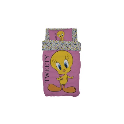 Σετ 3 Τεμαχίων Παιδικά Σεντόνια Tweety Des. 2 Warner Bros 165x250cm Μονή (165x250cm)