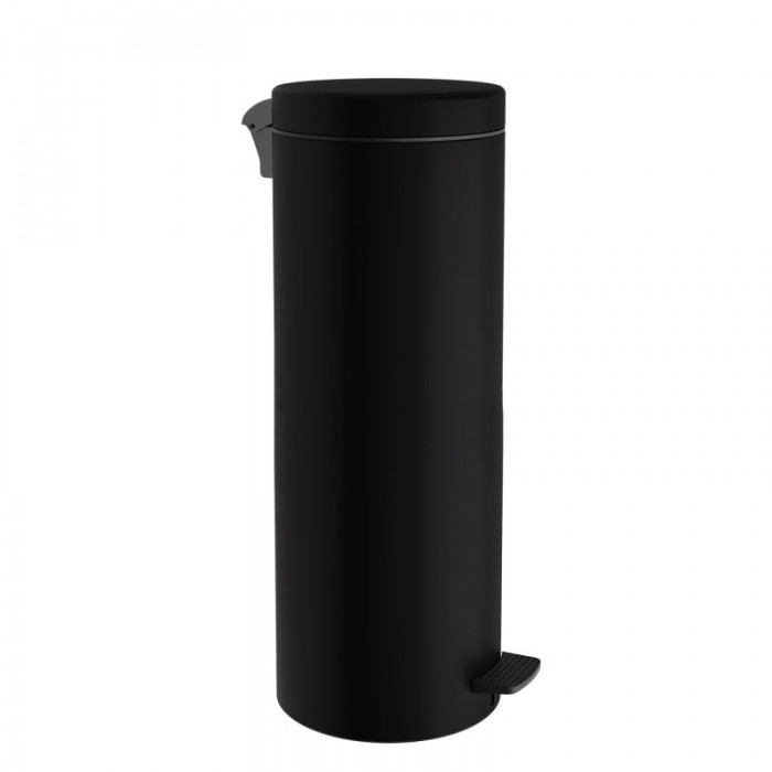 Χαρτοδοχείο 16 Lit Soft Close, No Inner Bucket - Matt Black, Pam & Co, Ø20 x H55 (cm), 16-2053-403