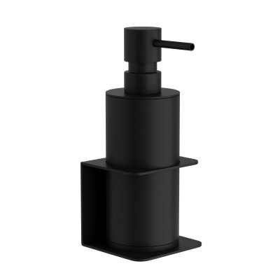 Επιτοίχιο Dispenser (350ml) - Matt Black, Pam & Co, W7,5 x D7 x H19 (cm), 81-403