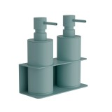 Επιτοίχιο Διπλό Dispenser Επαγγελματικό - Matt Turquoise, Pam & Co, W17 x D7 x H19 (cm), 83-913