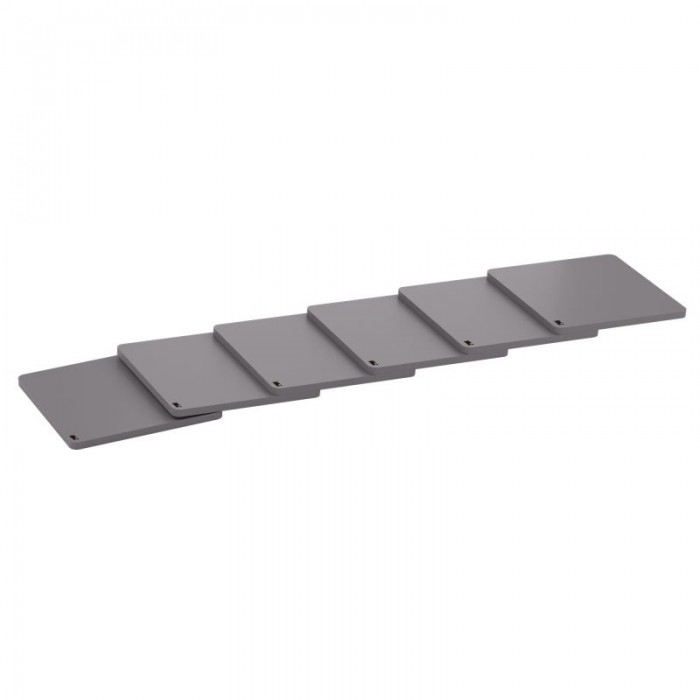 Σουβέρ (6 pcs) - Matt Concrete Grey, Pam & Co, W10 x D10 x H0.4 (cm), 1010-163