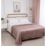 Κουβέρτα με sherpa damask (220cm x 240cm) syklamen