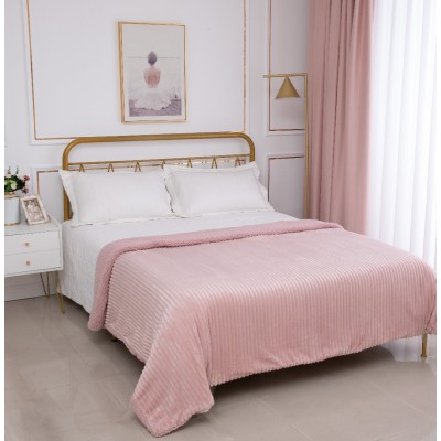 Κουβέρτα με sherpa kotle (220cm x 240cm) old rose