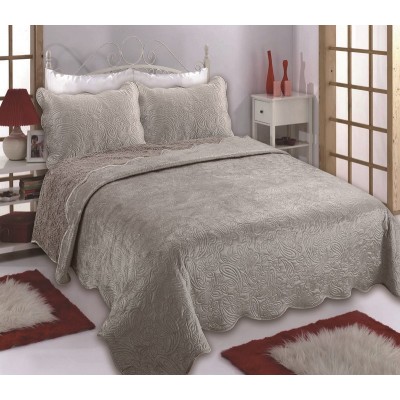 Κουβέρτα βελούδο με sherpa NX2211 (220cm x 240cm + 2x50cm x 70cm) beige