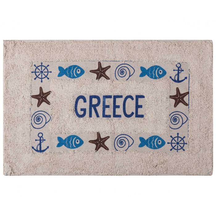 Πατάκι ψάρι GREECE (50cm x 80cm) μπλέ