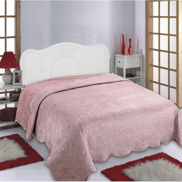 Κουβέρτα βελούδο με sherpa NX2211 (220cm x 240cm) pink