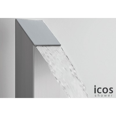 Στήλη Ντουζ Dike Icos Επιδαπέδια 2 εξόδων Ύψος 208 Εκ. Inox DIKE