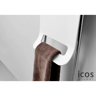 Στήλη Ντούς-Υδρομασάζ Icos Shower Astrea-300 Θερμομικτική White Matt 4 Εξόδων