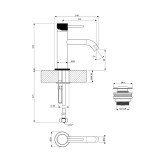 Μπαταρία νιπτήρος Armando Vicario Industrial 512010-110 Inox