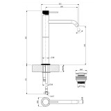 Μπαταρία νιπτήρος επικαθήμενη Armando Vicario Industrial 512041-110 Inox