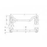 Γάντζος ανοξείδωτος Inox 100mm 040-8010 Metalor