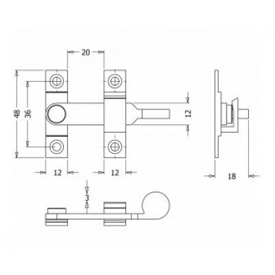 Ασφάλεια ίσια ορειχάλκινη Ματ Νίκελ 057-8001 Metalor