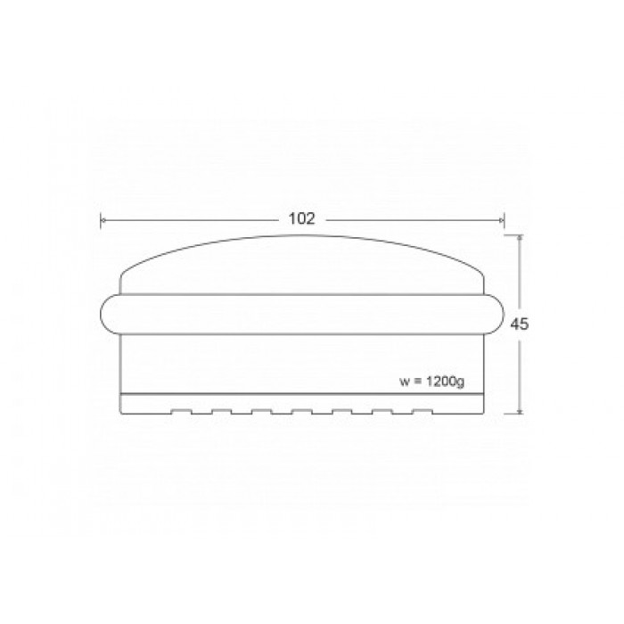 Στόπερ θυρών Μαύρο ματ ∅95 (Βάρος = 1,2 kg)  061-BS95 Metalor