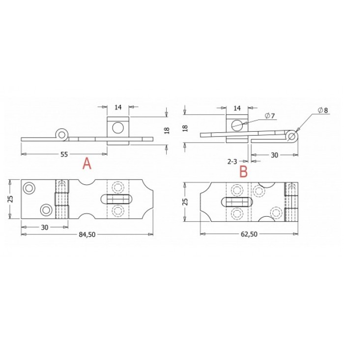 Καταβάτης ορειχάλκινος Ματ Νίκελ 090-8001 Metalor