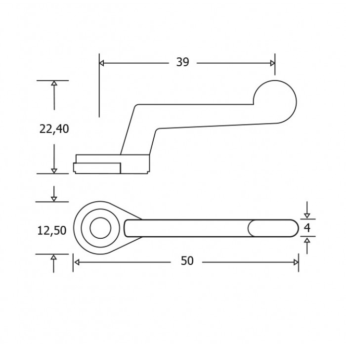 Μανταλάκι γoνατιας ζαμακ ματ νίκελ 095-8001 Metalor