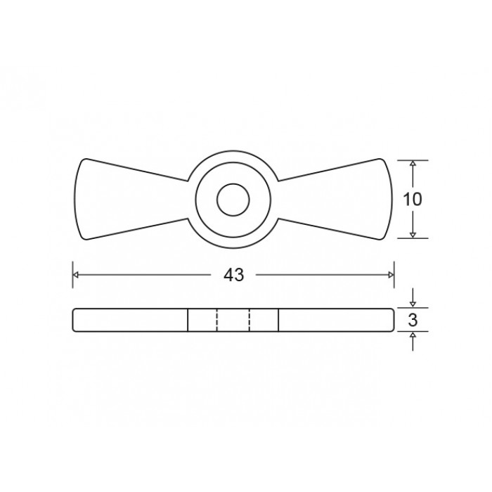 Μανταλάκι διπλό ματ νίκελ 096-8001 Metalor