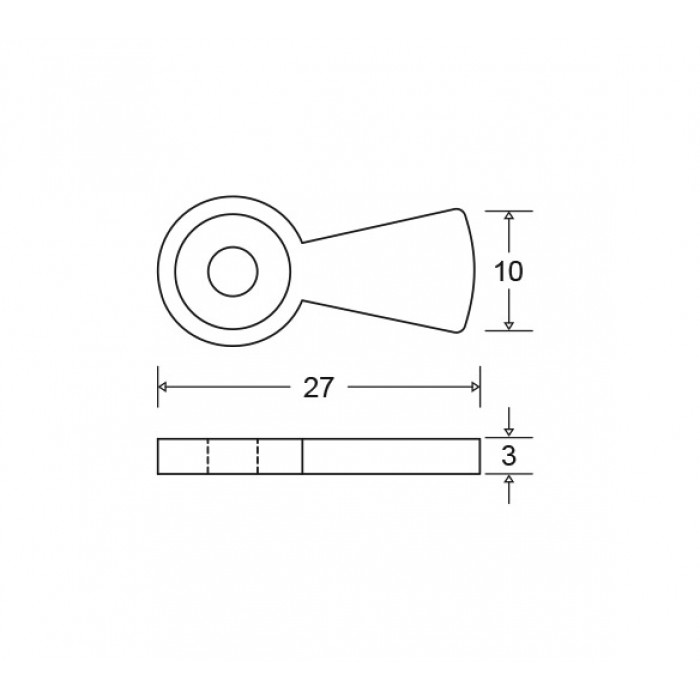 Μανταλάκι μονό ματ νίκελ  097-8001 Metalor