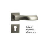 Πόμολο πόρτας Cebi χειρολαβή με ροζέτα CUBE 251 Inox matt