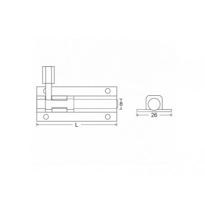 Σύρτης αλουμινίου λευκός 501-AW04 40mm Metalor