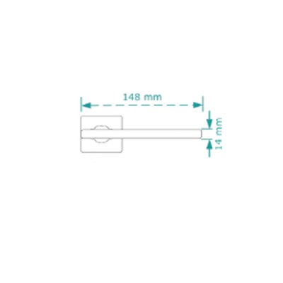 Πόμολο πόρτας Cebi χειρολαβή με ροζέτα LUMA 534 Inox matt