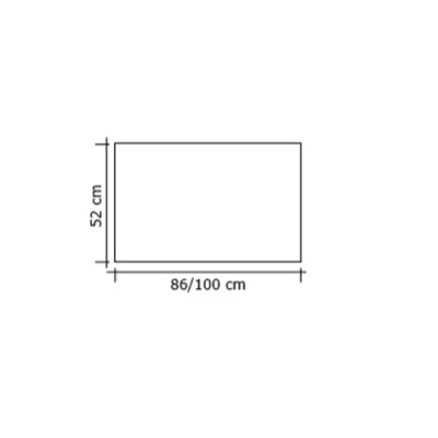 Μεταλλική Κάλυψη τζακιού 544 σε Νίκελ Ματ 52x86cm