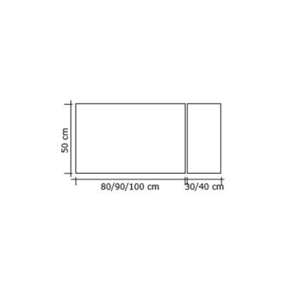 Γυάλινη Κάλυψη τζακιού 562-562/02 σε Όρο Ματ 50x80+40cm