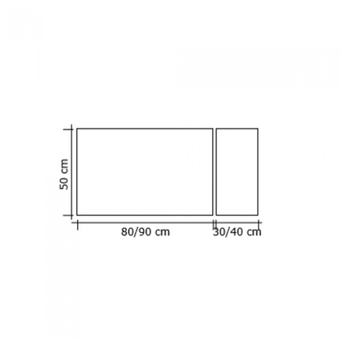 Γυάλινη Κάλυψη τζακιού 563 σε Όρο Ματ 50x80+40cm