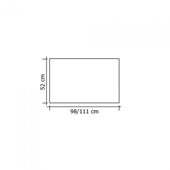 Μεταλλική Κάλυψη τζακιού 571 σε Νίκελ Ματ 52x91cm