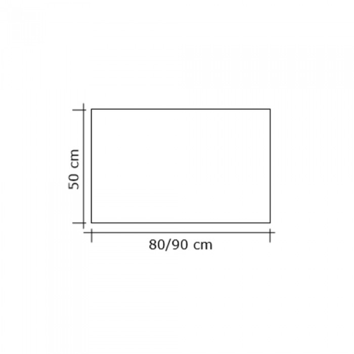 Μεταλλική Κάλυψη τζακιού  583 σε Νίκελ Ματ 50x90cm