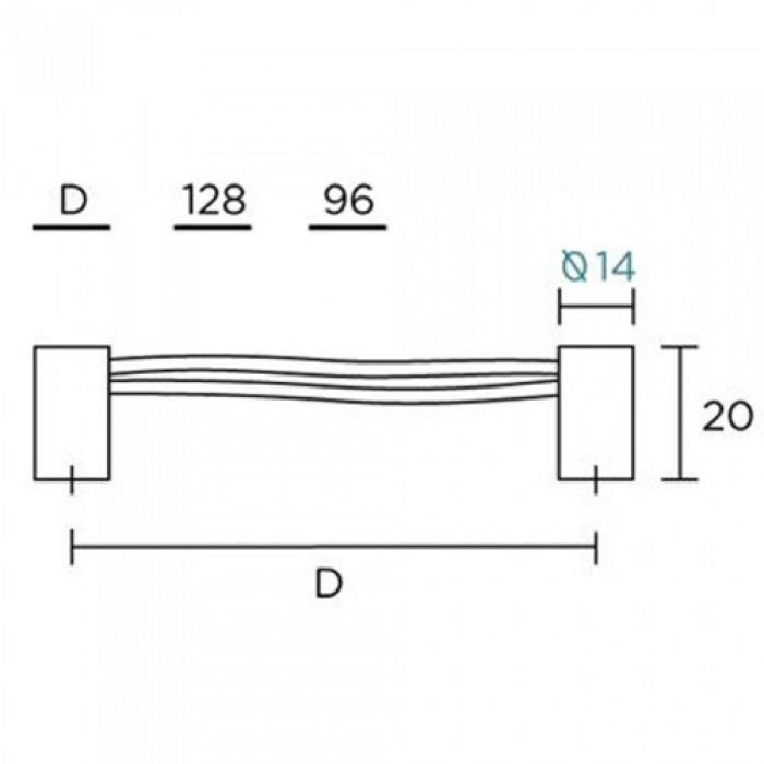 Λαβές επίπλων Convex Σειρά 827 96mm σε Νίκελ Ματ - Καφέ Ανοιχτό Δέρμα