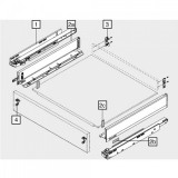 Μεταλλικό συρτάρι BLUM Legrabox -Μ- 10.6cm Βάθος 50cm με ενσωματωμένο φρένο και TIP ON σε χρώμα Ανθρακί