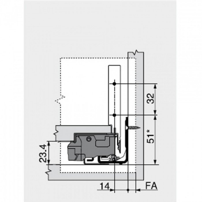 Μεταλλικό συρτάρι BLUM Legrabox -Μ- 10.6cm Βάθος 50cm με ενσωματωμένο φρένο και TIP ON σε χρώμα Ανθρακί