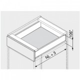 Μεταλλικό συρτάρι BLUM Legrabox -Μ- 10.6cm Βάθος 50cm με ενσωματωμένο φρένο και TIP ON σε χρώμα Ανθρακί