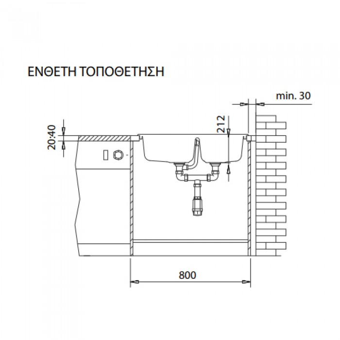 Νεροχύτης Συνθετικός Duralit KZ200-430 (83x50) Gris Platinum