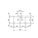 Νεροχύτης Συνθετικός Duralit KZ200-300 (83x50)Blanco Artico