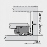 Μεταλλικό συρτάρι BLUM Legrabox -Ν- 8cm Βάθος 50cm με ενσωματωμένο φρένο και TIP ON σε χρώμα Ανθρακί