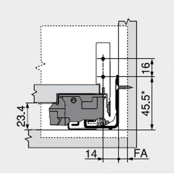 Μεταλλικό συρτάρι BLUM Legrabox -Ν- 8cm Βάθος 50cm με ενσωματωμένο φρένο και TIP ON σε χρώμα Ανθρακί