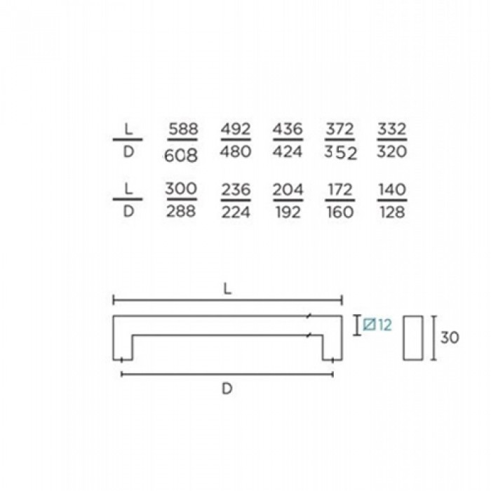 Λαβές επίπλων Convex σειρά 577