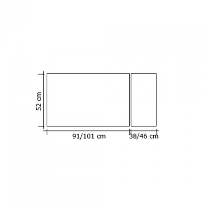 Μεταλλική Κάλυψη τζακιού 572 σε Όρο Ματ 52x91+38cm.