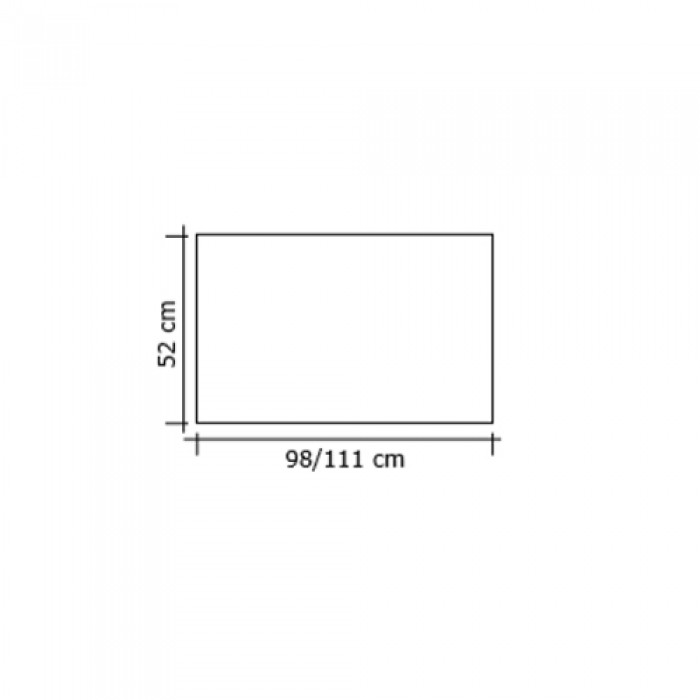 Μεταλλική Κάλυψη τζακιού 574 σε Νίκελ Ματ 52x98cm