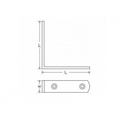 Γωνιές κόντρα ορειχάλκινες χρυσό 6x6 004-5006 Metalor