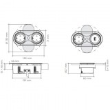 Πρίζα Eight SFL Μαύρη ανοιγόμενη περιστρεφόμενη 1 Socket + 1 USB 0244-0011