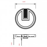 Πομολάκι Επίπλου Viobrass 3908 Νίκελ Ματ Ø63.50mm