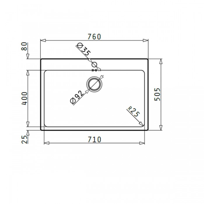 ΝΕΡΟΧΥΤΕΣ Pyramis INSET LEDGE (76×50,5) 1B - 101061501