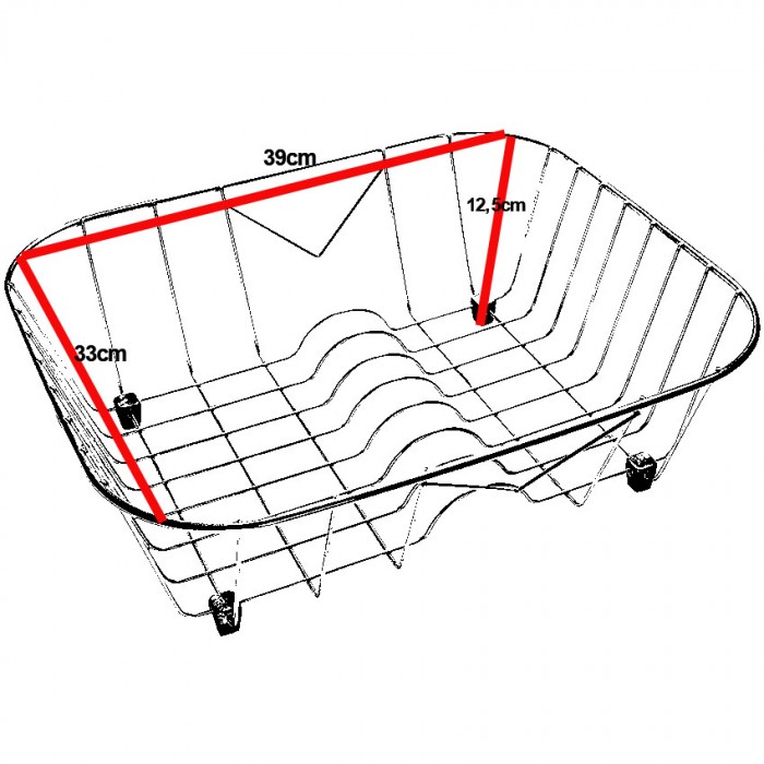 Καλάθι Inox W15 33x39cm