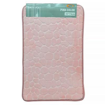 Πατάκι Μπάνιου Memory Foam Ροζ με PVC 45x73εκ.ANKOR 815616