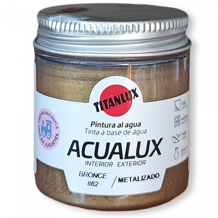 Μεταλλικό χρώμα TITAN Aqualux Metalizado 75ml Bronce No862