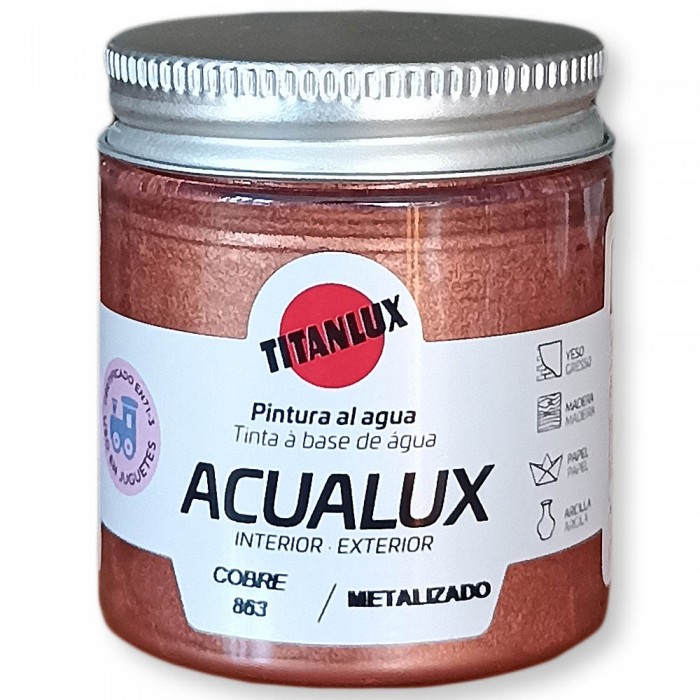 Μεταλλικό χρώμα TITAN Aqualux Metalizado 250ml Cobre No863