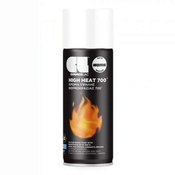 Σπρέι Υψηλής Θερμοκρασίας 700°C Λευκό 400ml High Heat COSMOS LAC